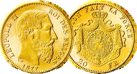 20 Francs Union Latine Léopold II & III